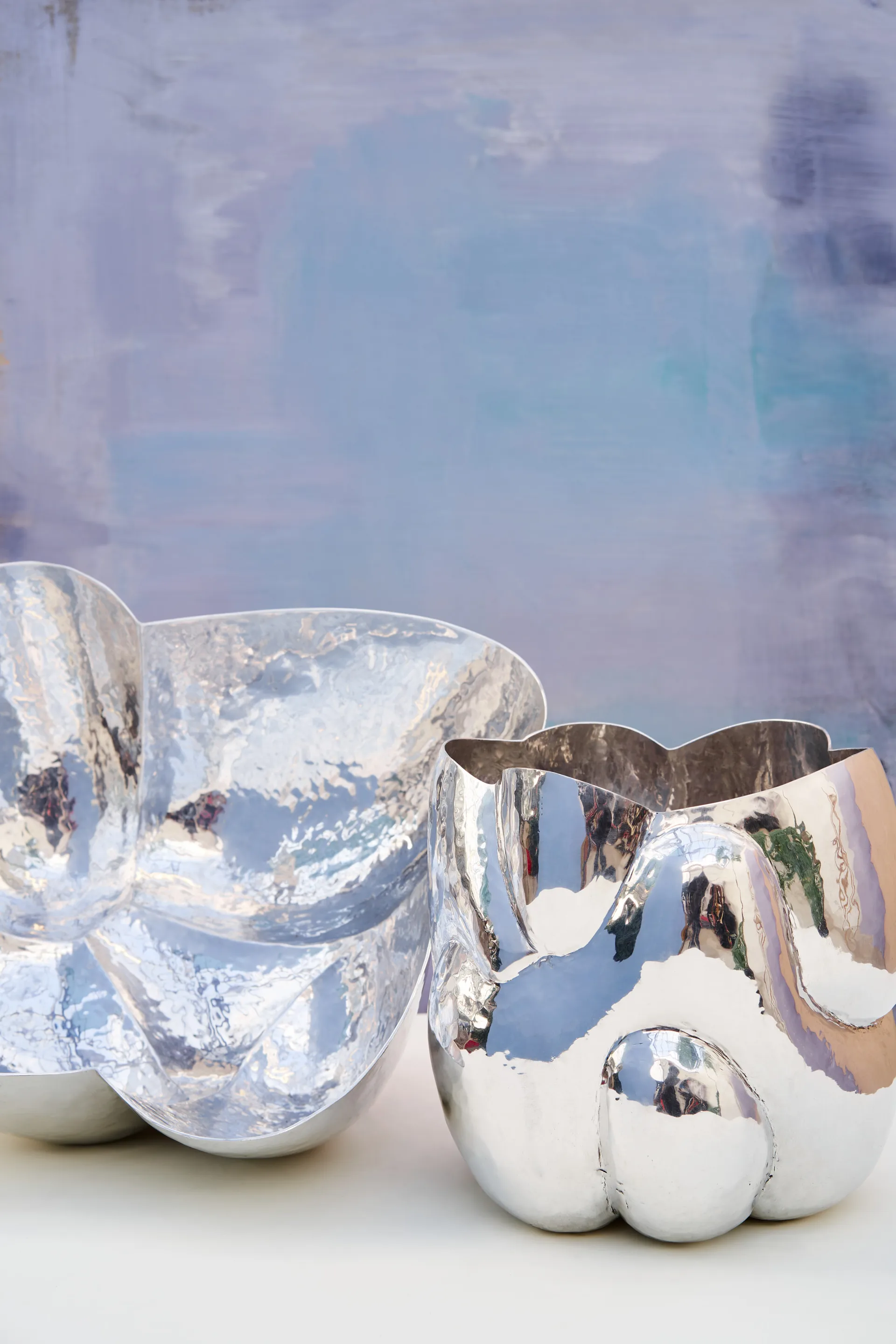 Cloud vaas laag, Zilver Tom Dixon