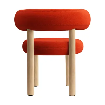 Fat dining chair - Brushed oak, Hallingdal 65 Orange - Tom Dixon