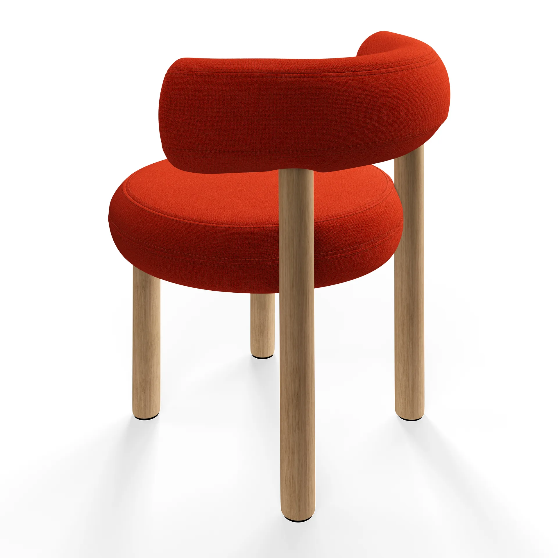 Fat dining chair, Brushed oak, Hallingdal 65 Orange Tom Dixon