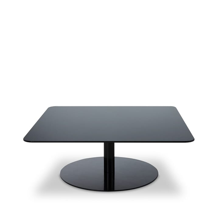 Flash salontafel 80x80 cm - Zwart spiegelglas-zwart statief - Tom Dixon