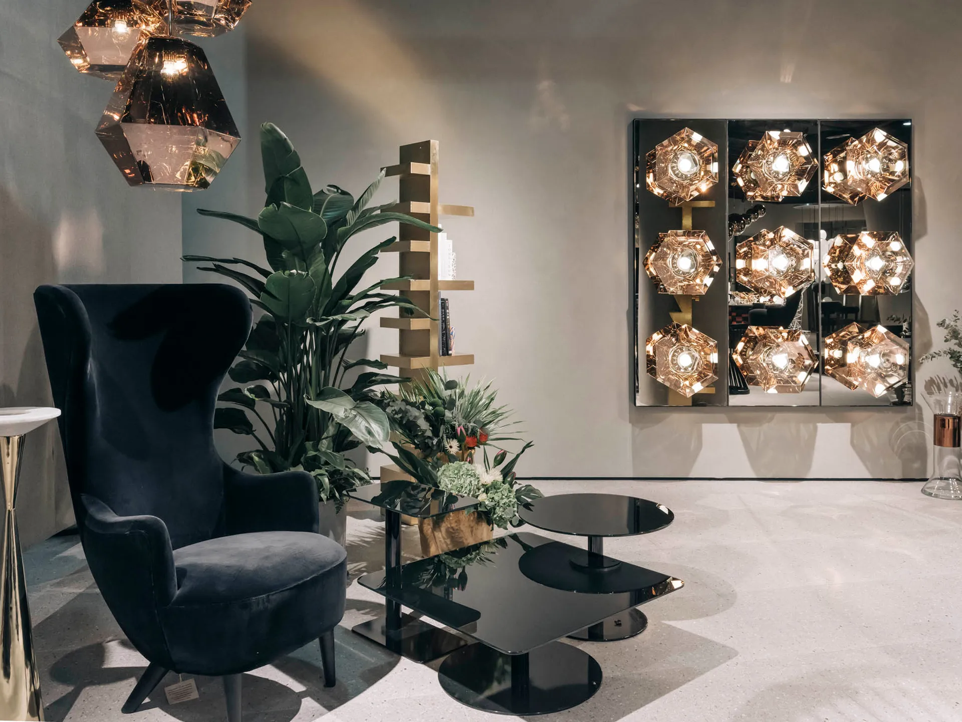 Flash salontafel rond, Zwart-zwart statief Tom Dixon