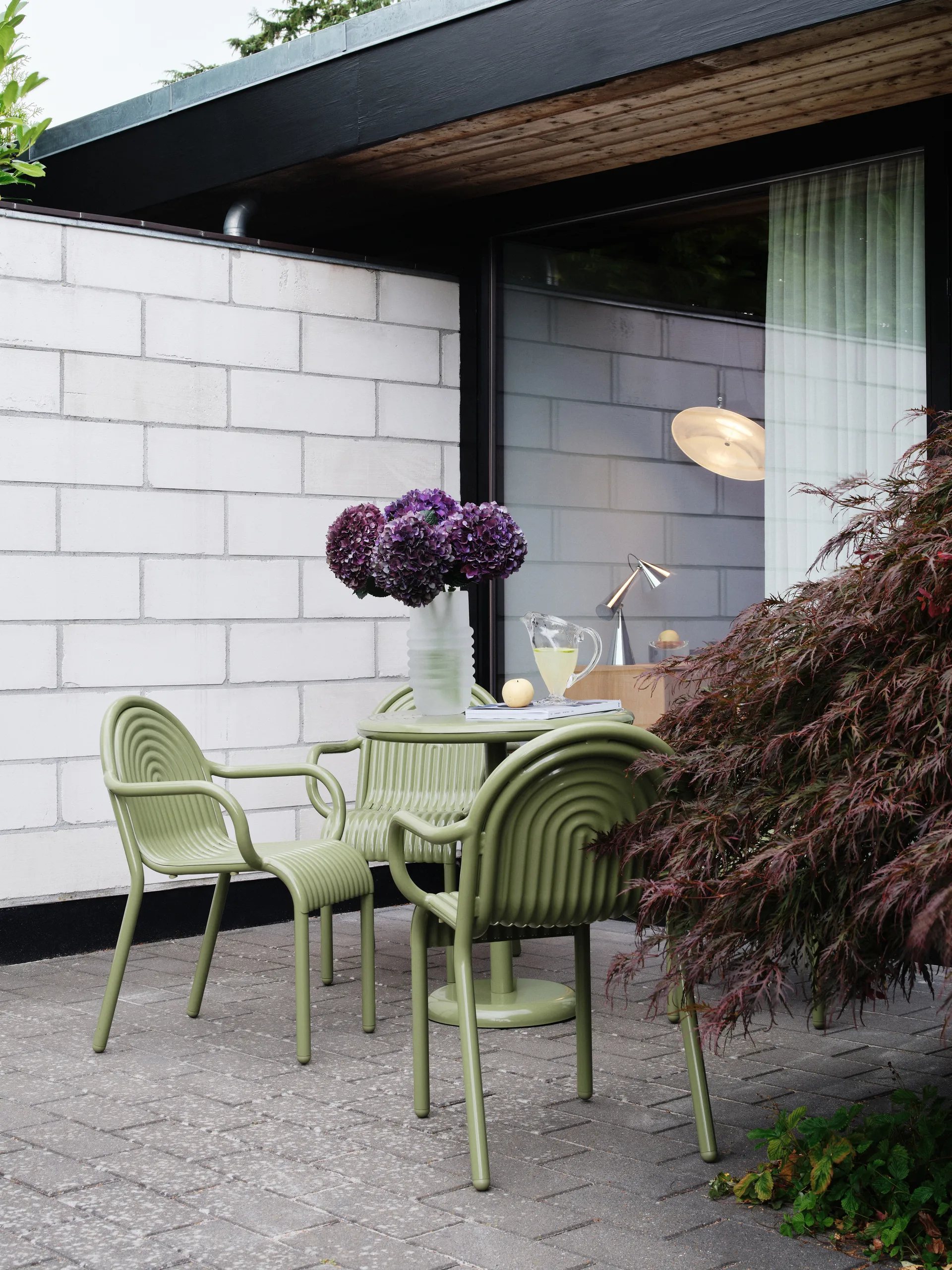 Groove cafétafel rond - Moss, Ø70 cm Tom Dixon