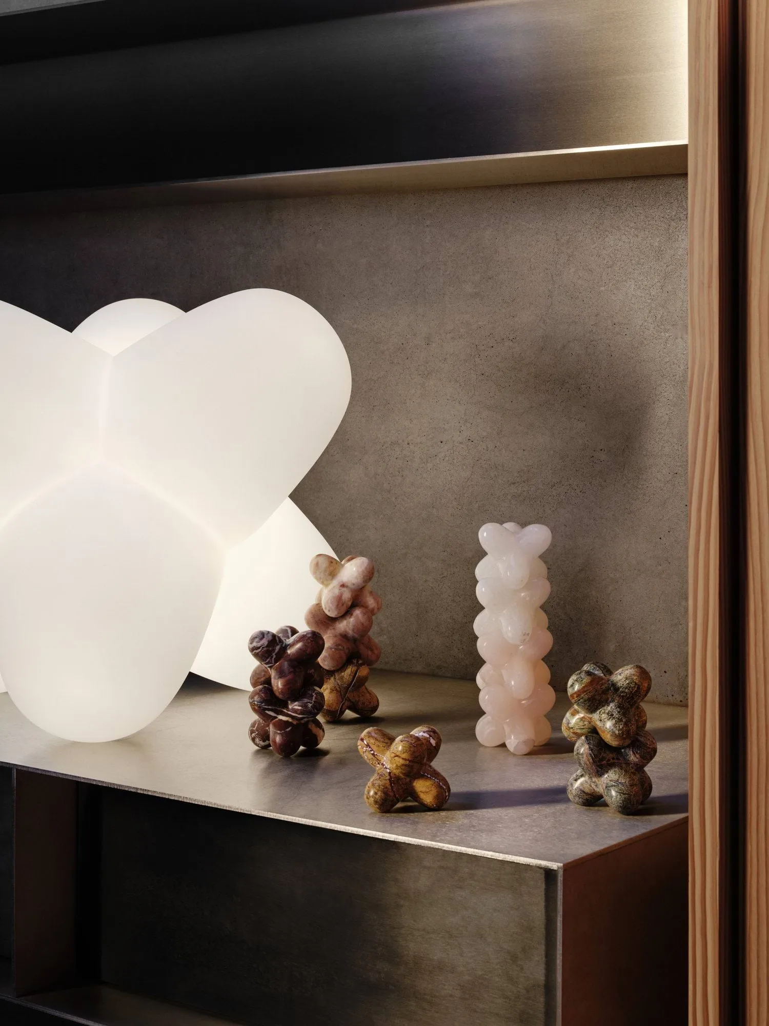 Jack decoratieobject, Pink indian onyx, 10x8,5 cm Tom Dixon
