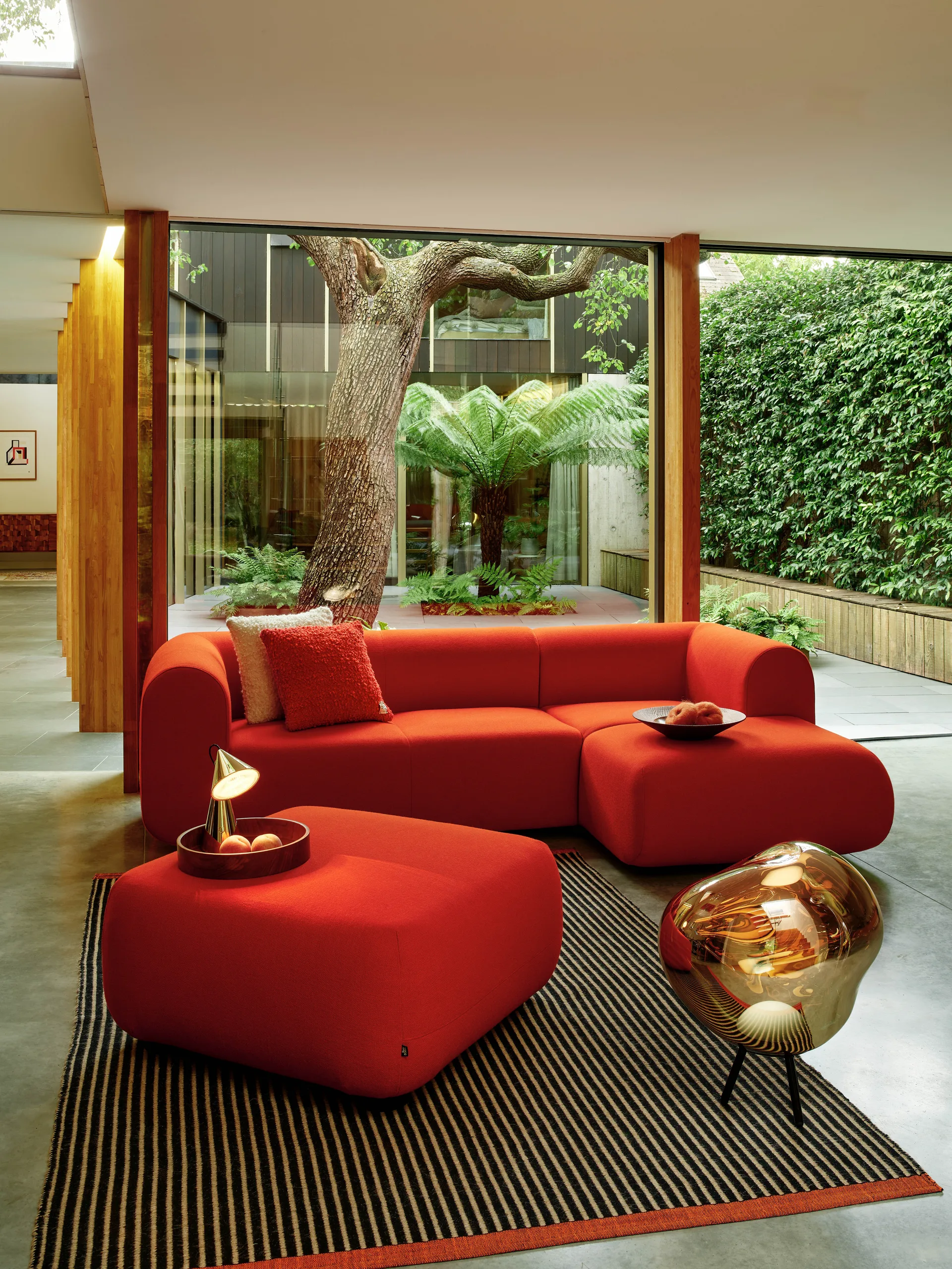 Line vloerkleed, Zwart 170x240 cm Tom Dixon