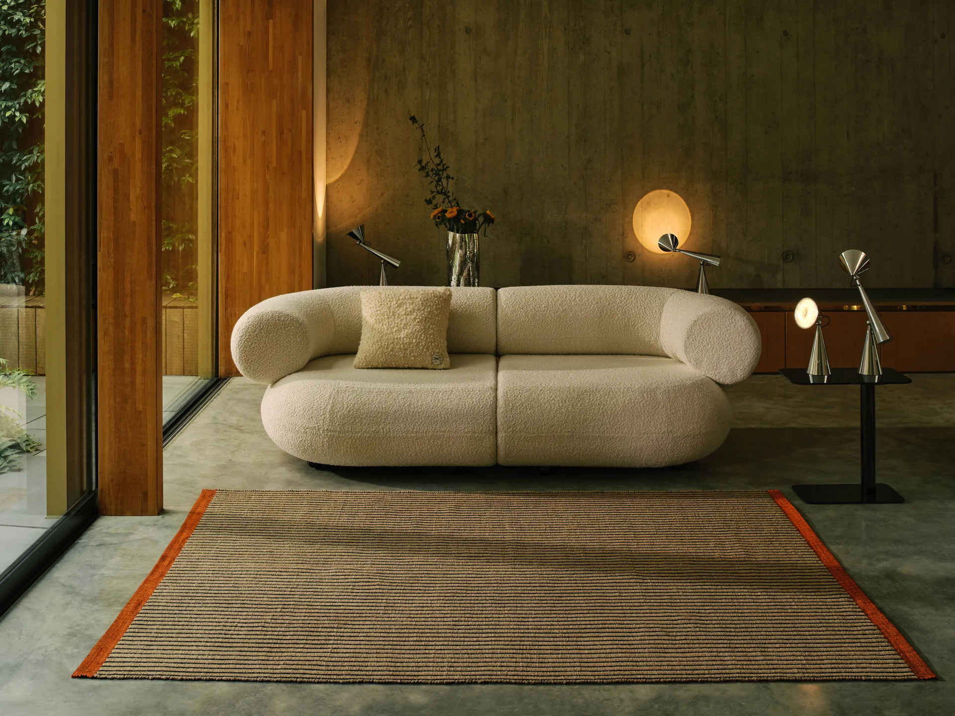 Line vloerkleed, Zwart 200x300 cm Tom Dixon