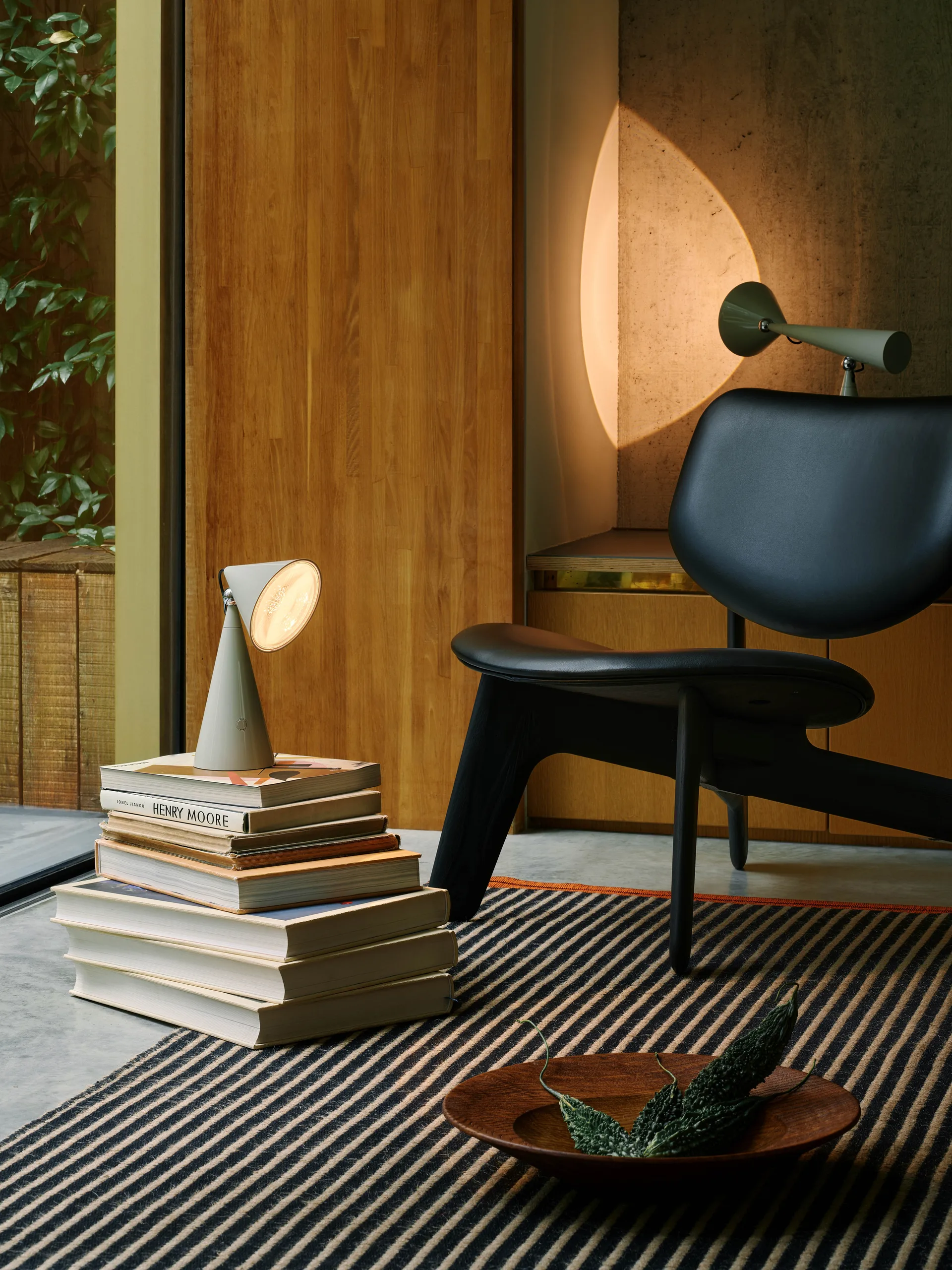 Line vloerkleed, Zwart 200x300 cm Tom Dixon