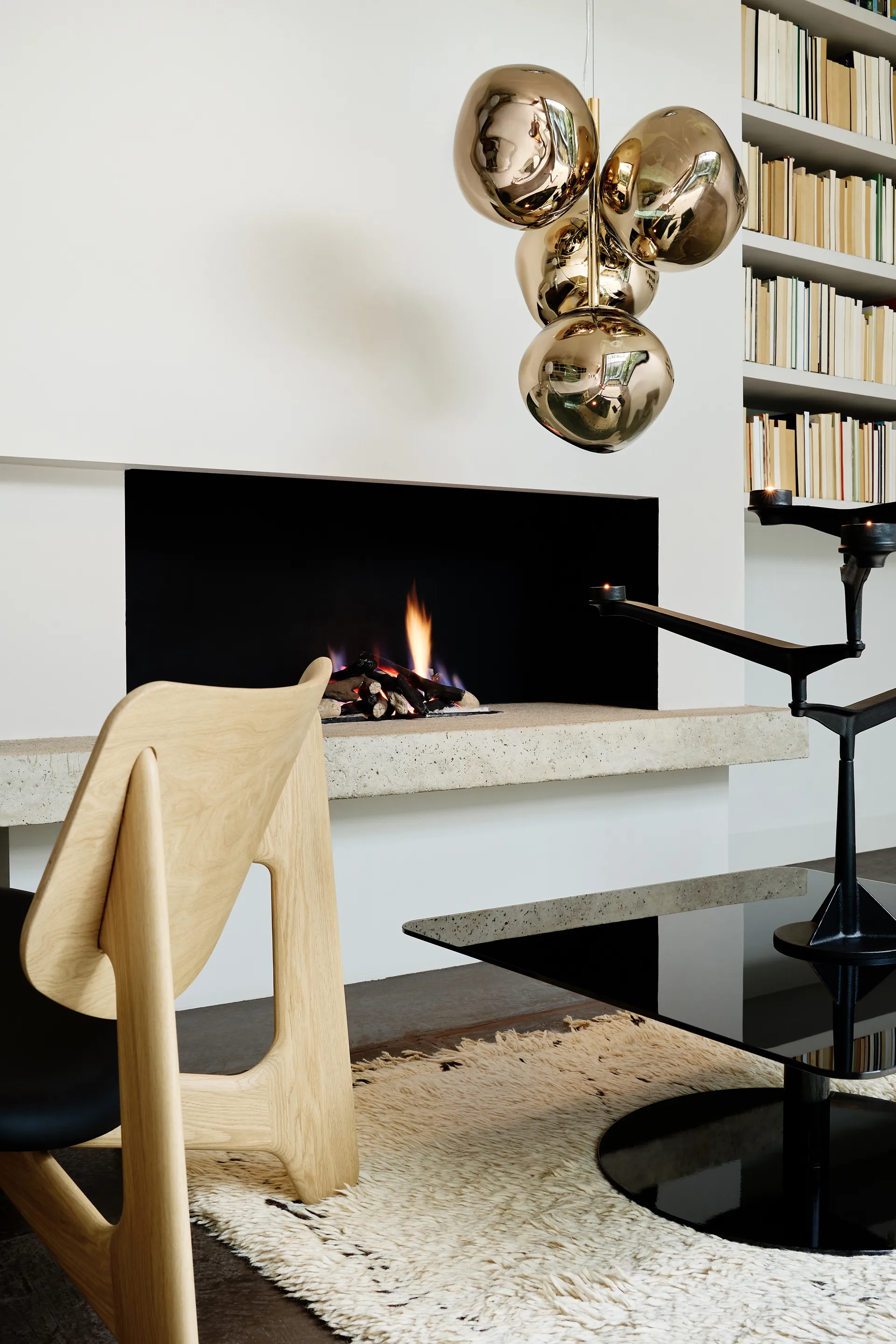 Melt Chandelier large hanglamp LED 196 cm, Goud Tom Dixon