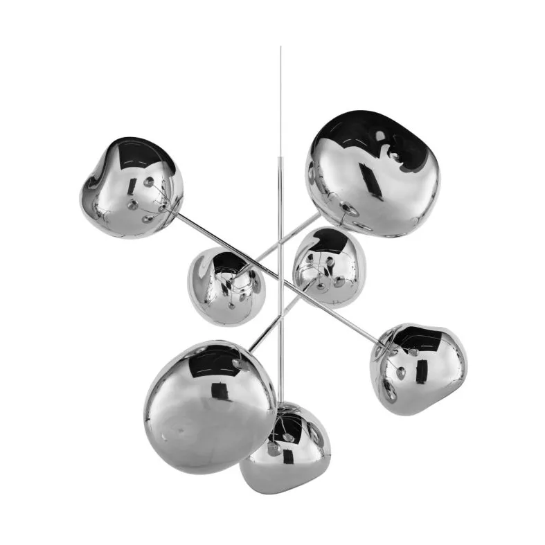 Melt Chandelier large hanglamp LED 196 cm, Zilverkleurig Tom Dixon