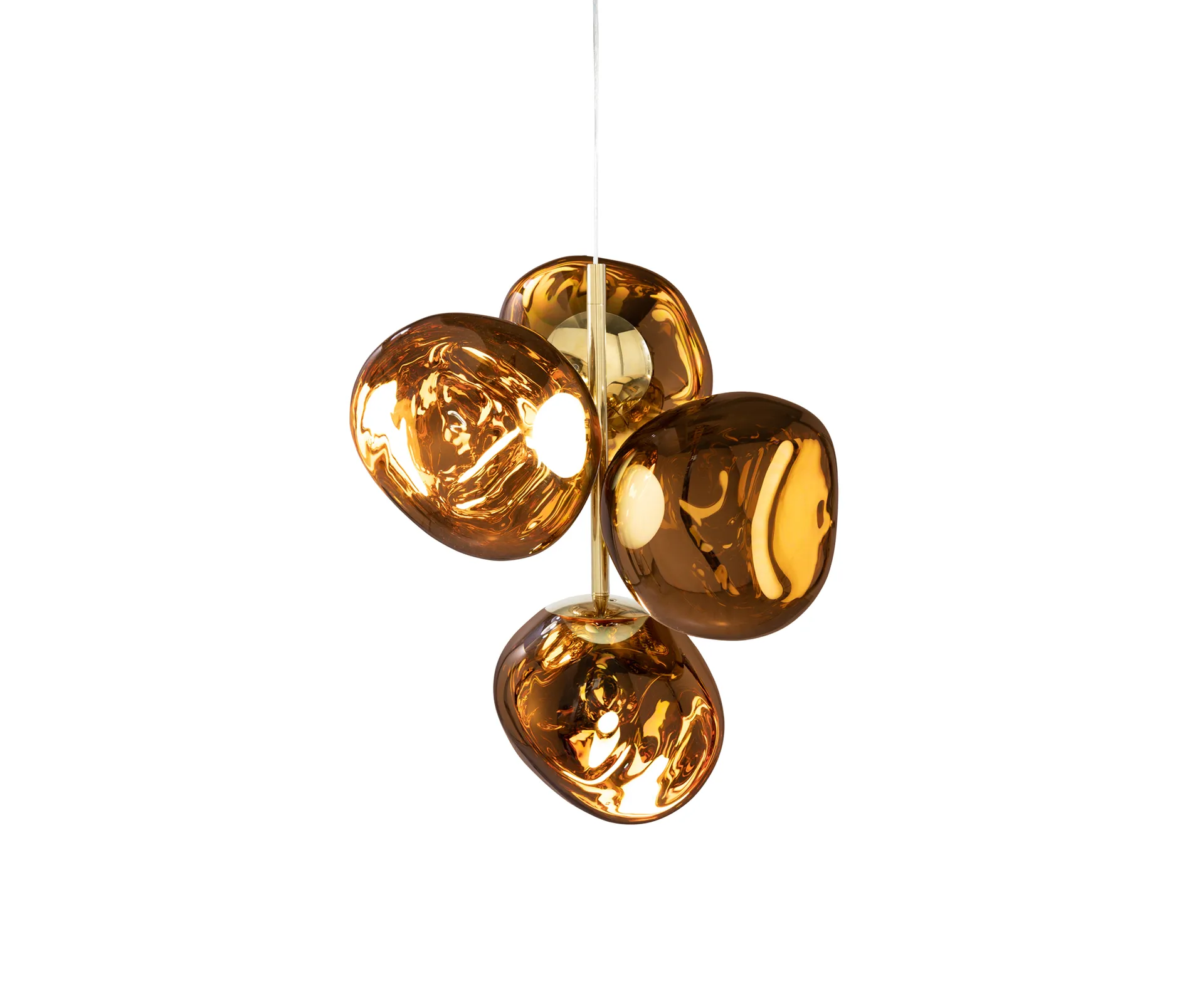 Melt Chandelier mini hanglamp LED 63,4 cm, Goud Tom Dixon