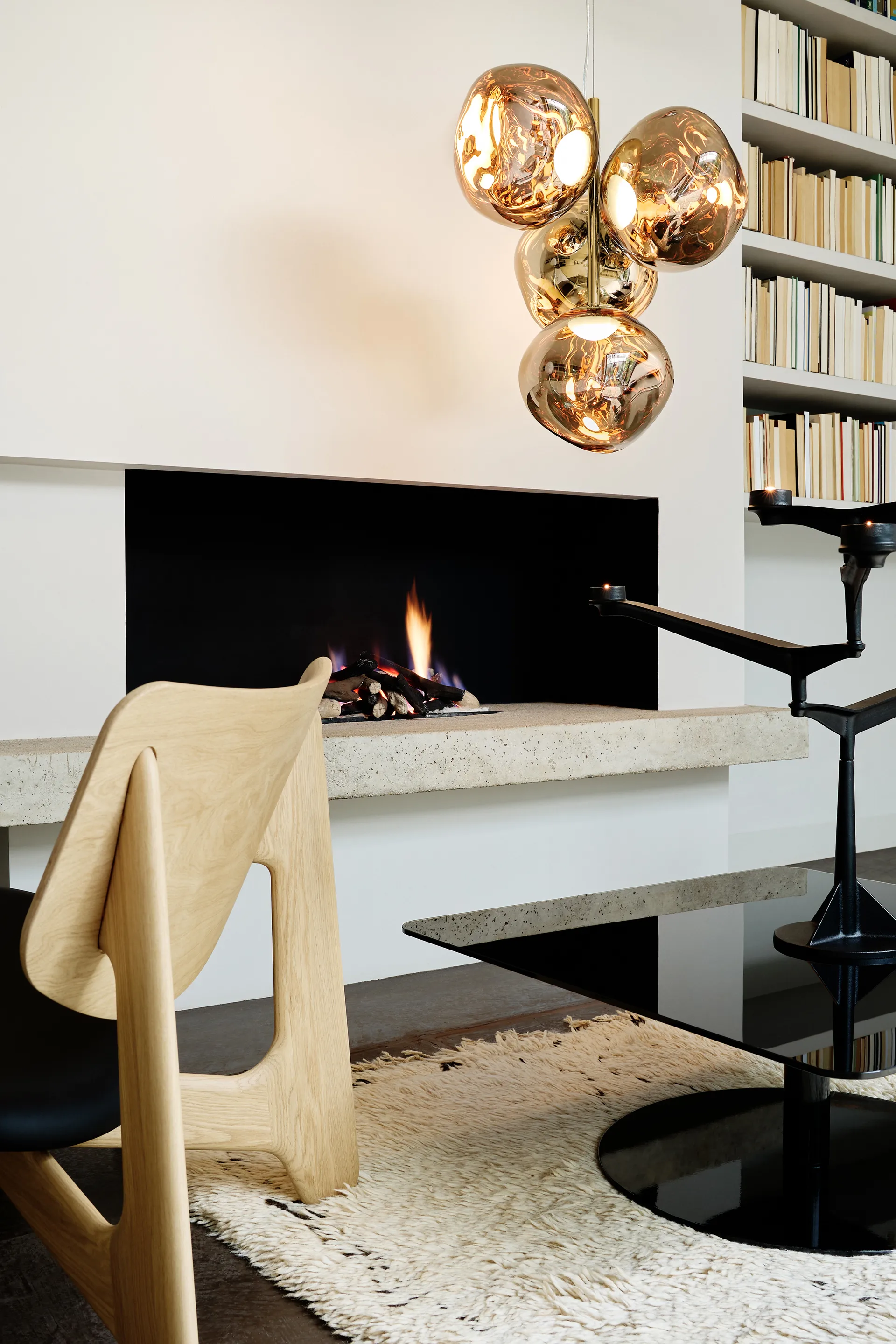 Melt Chandelier mini hanglamp LED 63,4 cm, Goud Tom Dixon