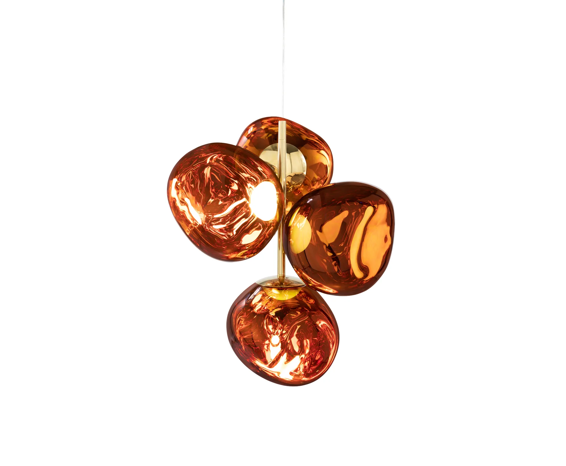 Melt Chandelier mini hanglamp LED 63,4 cm, Koper Tom Dixon