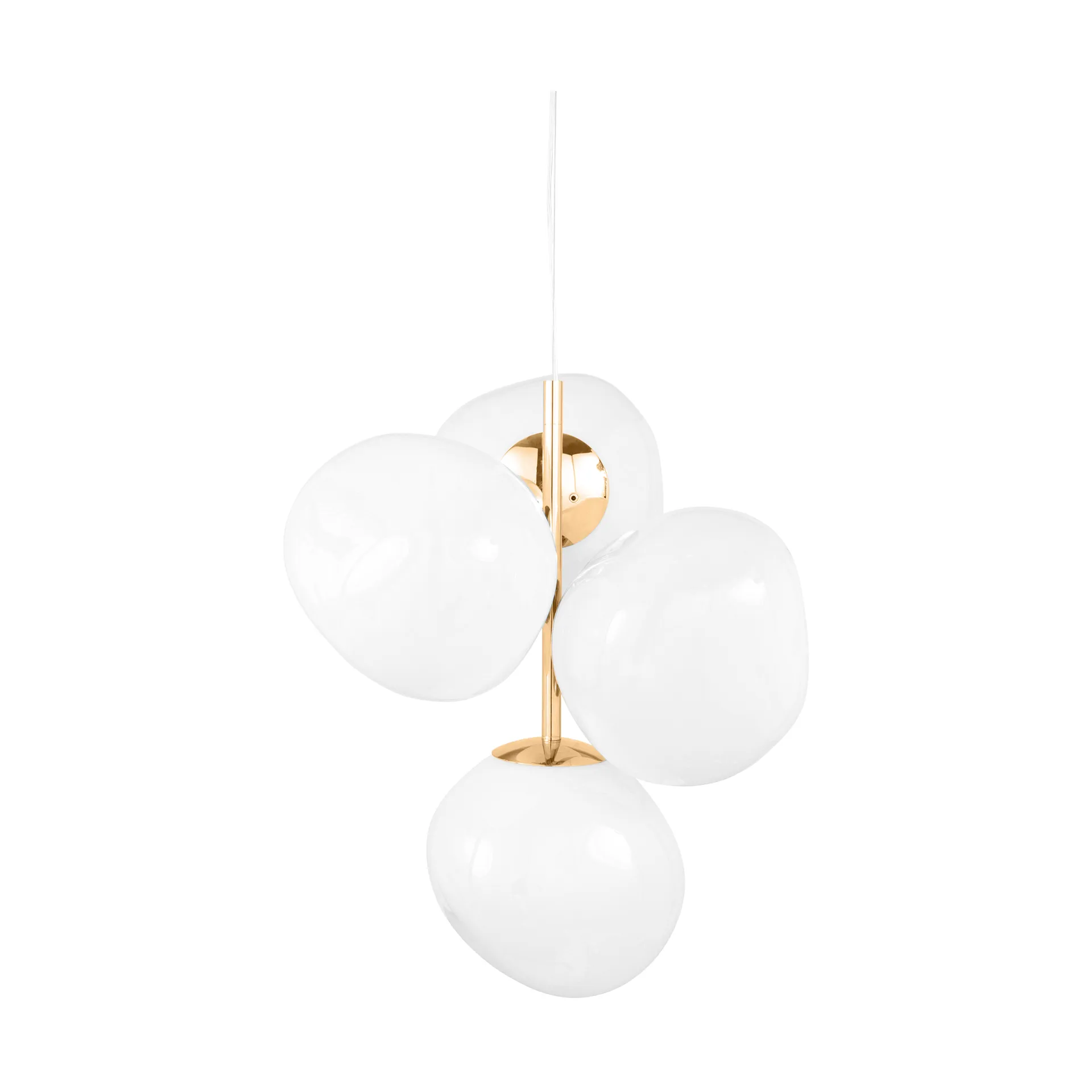 Melt Chandelier mini hanglamp LED 63,4 cm, Opal-gold Tom Dixon