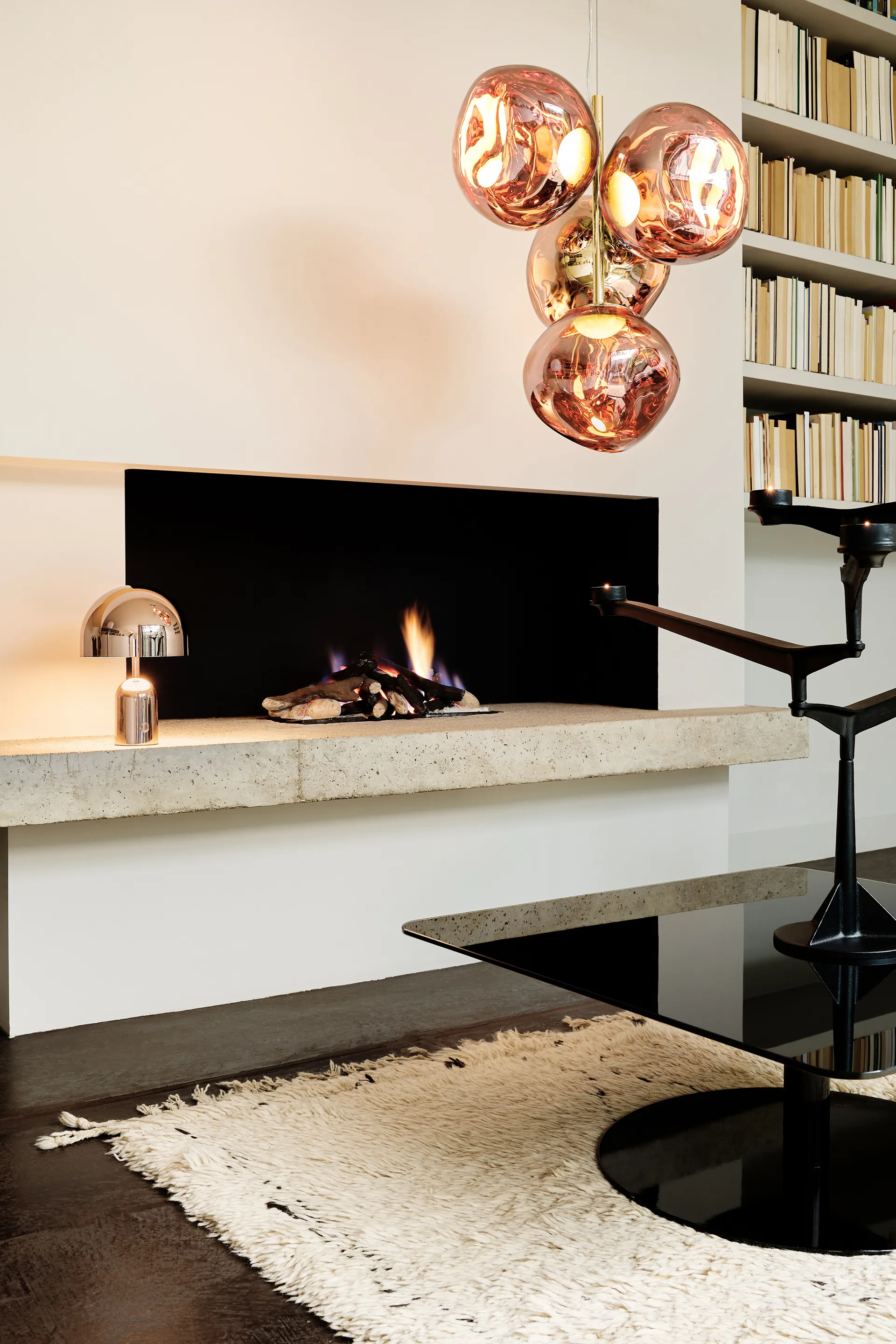 Melt Chandelier small hanglamp LED 103 cm, Koper Tom Dixon