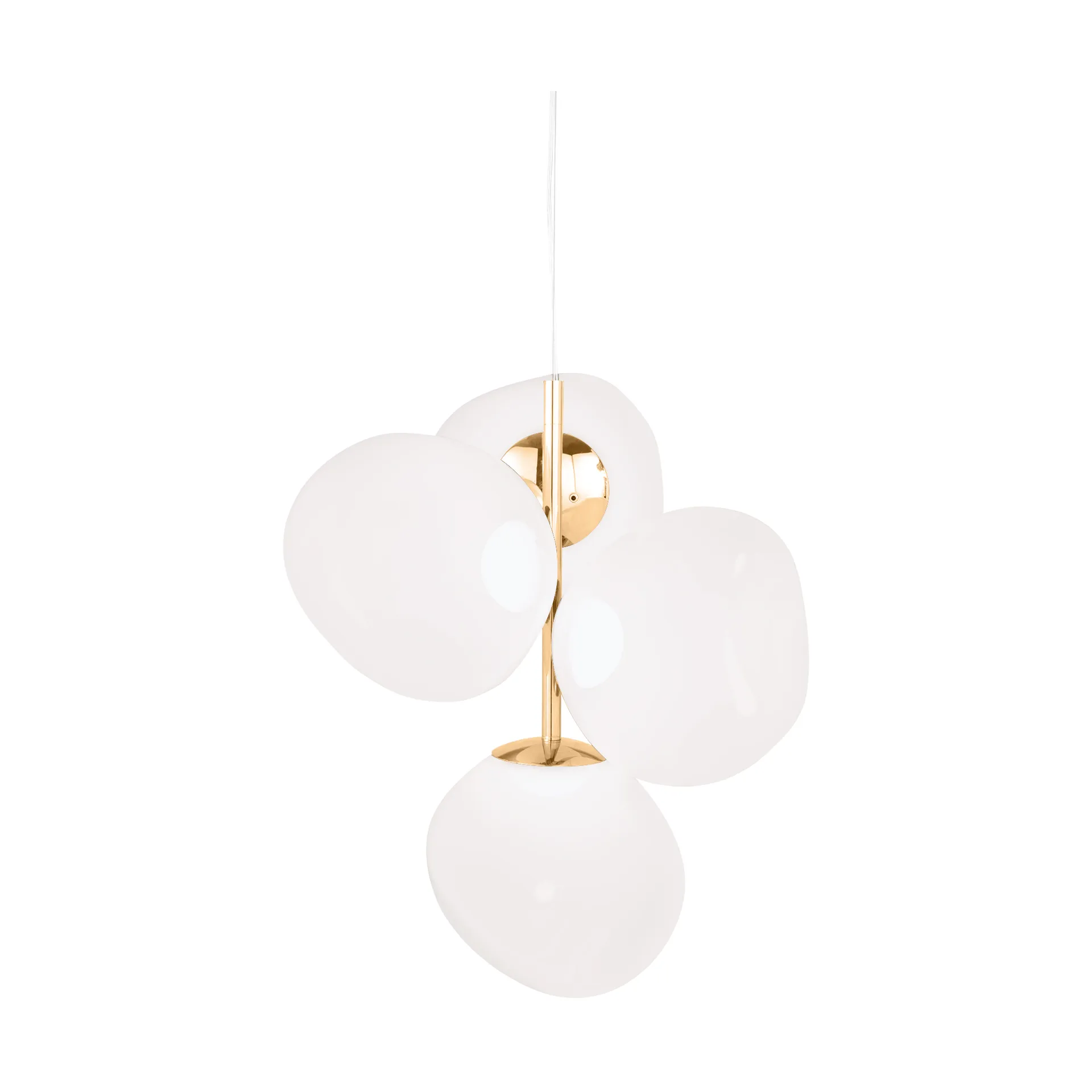 Melt Chandelier small hanglamp LED 103 cm, Opal-gold Tom Dixon