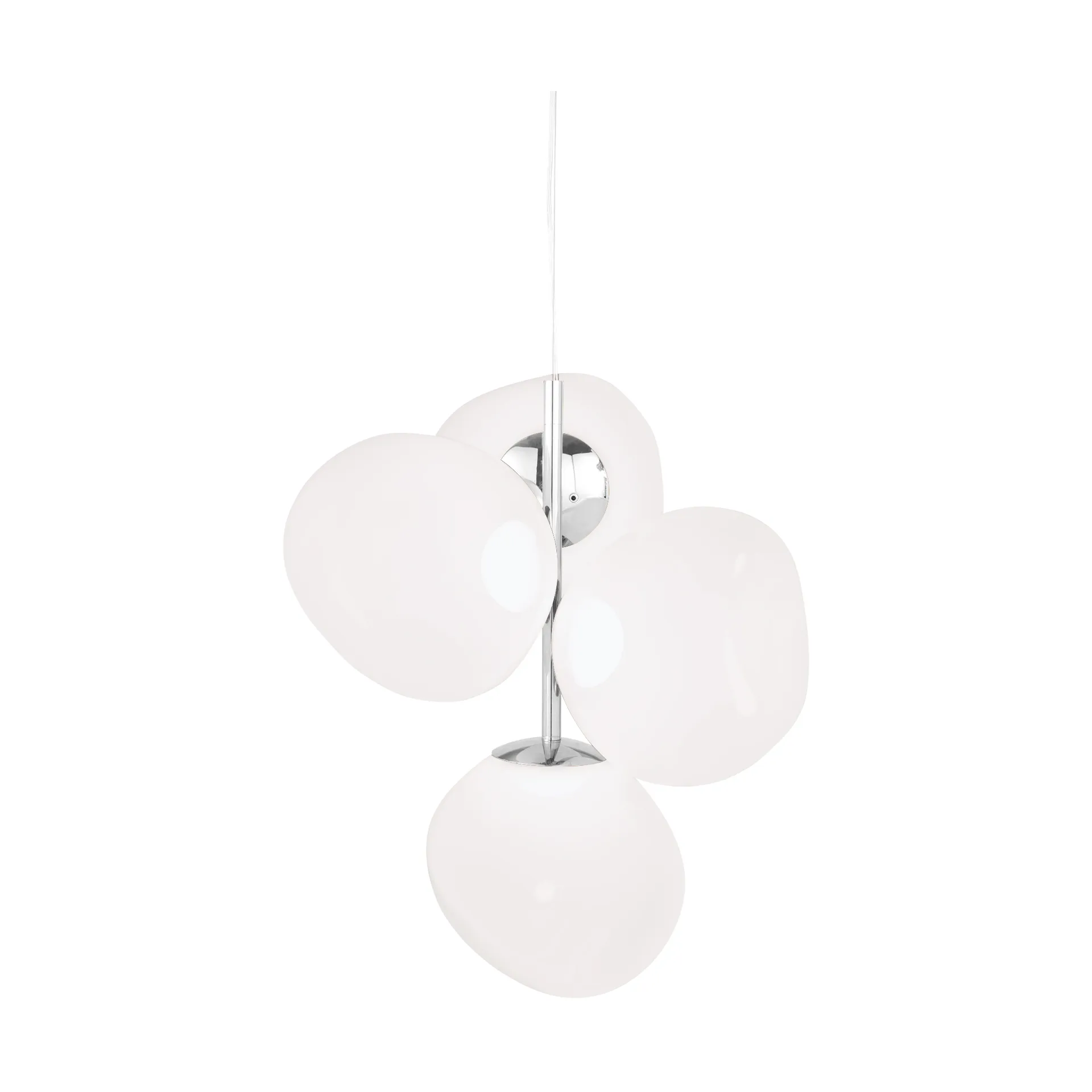Melt Chandelier small hanglamp LED 103 cm, Opal-silver Tom Dixon