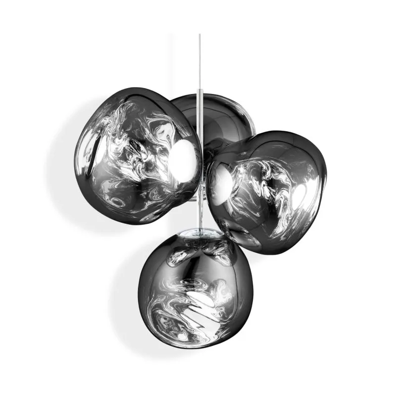 Melt Chandelier small hanglamp LED 103 cm, Zilverkleurig Tom Dixon
