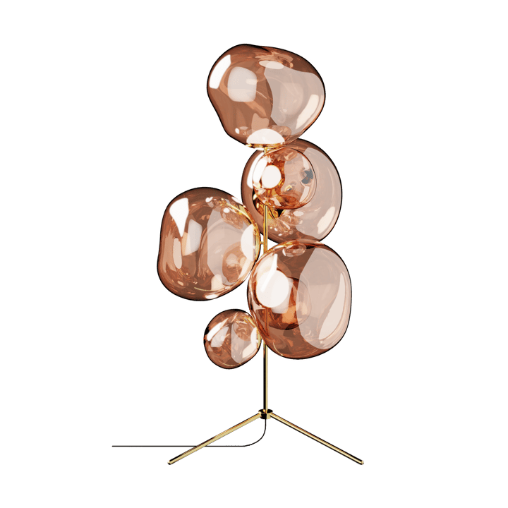 Melt Chandelier vloerlamp LED 175 cm, Koper Tom Dixon
