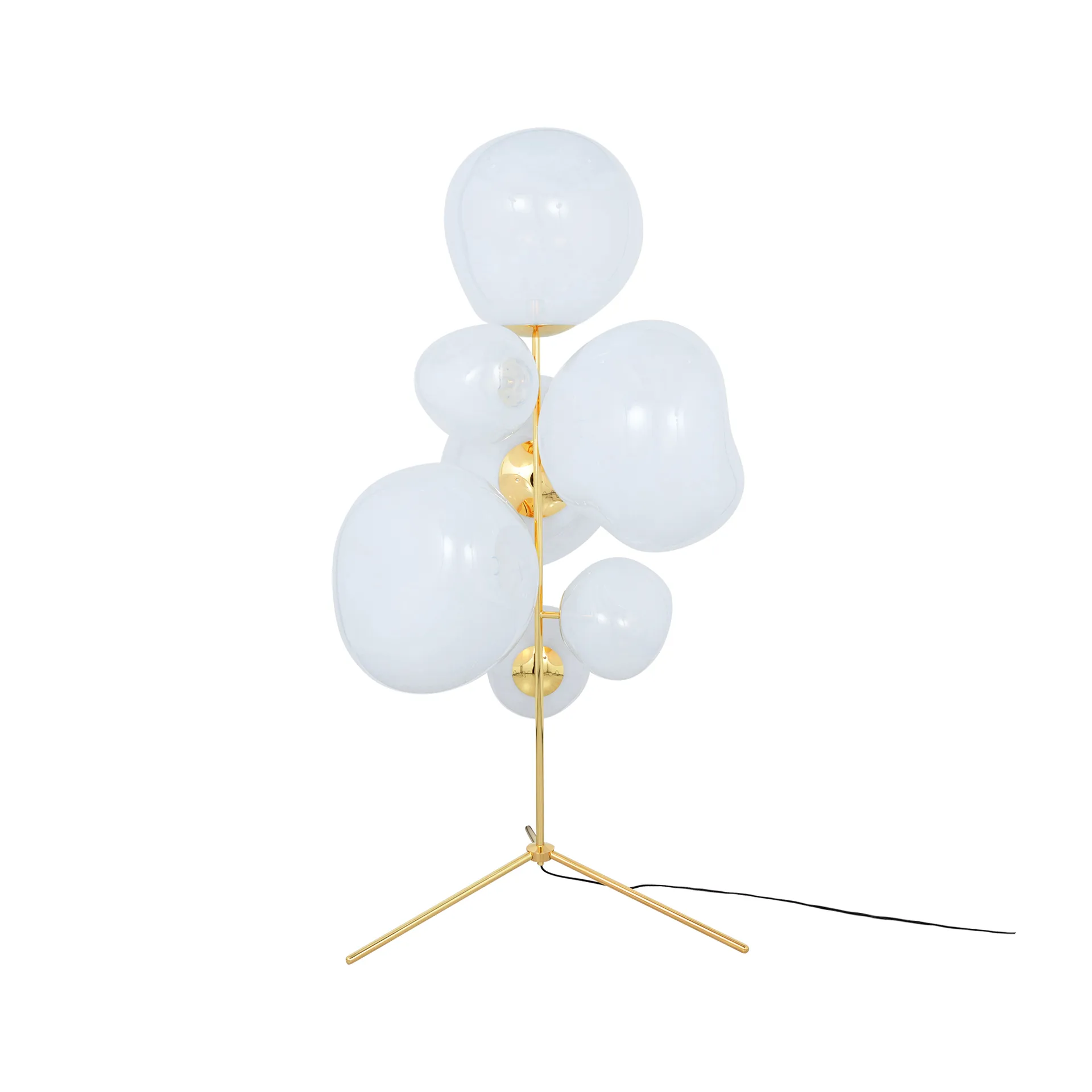 Melt Chandelier vloerlamp LED 175 cm, Opal-gold Tom Dixon