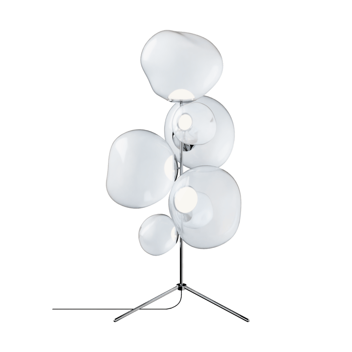 Melt Chandelier vloerlamp LED 175 cm - Opal-silver - Tom Dixon