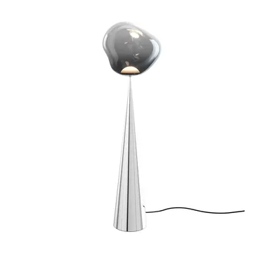 Melt Cone dikke vloerlamp LED 174,5 cm - Nikkel-zilverkleurig - Tom Dixon