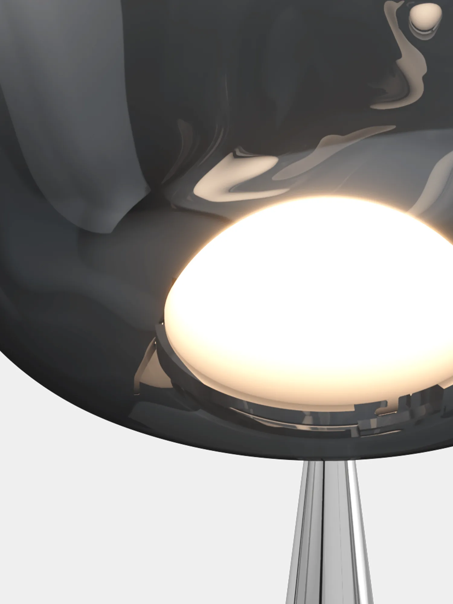 Melt Cone dikke vloerlamp LED 174,5 cm, Nikkel-zilverkleurig Tom Dixon