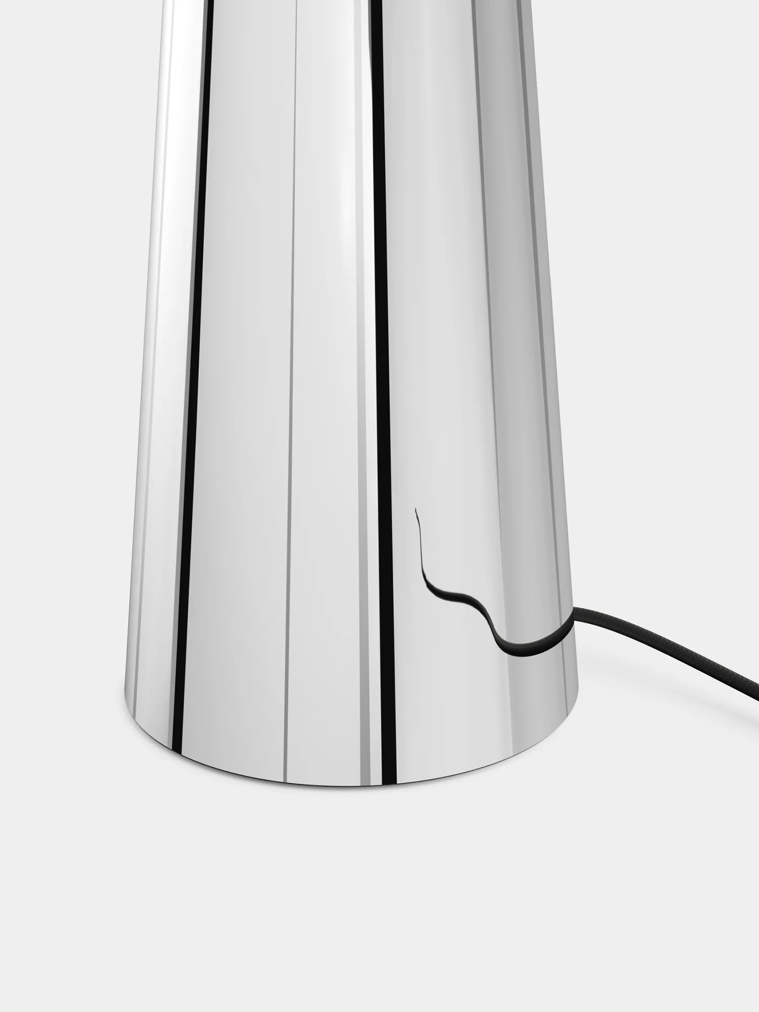 Melt Cone dikke vloerlamp LED 174,5 cm, Nikkel-zilverkleurig Tom Dixon