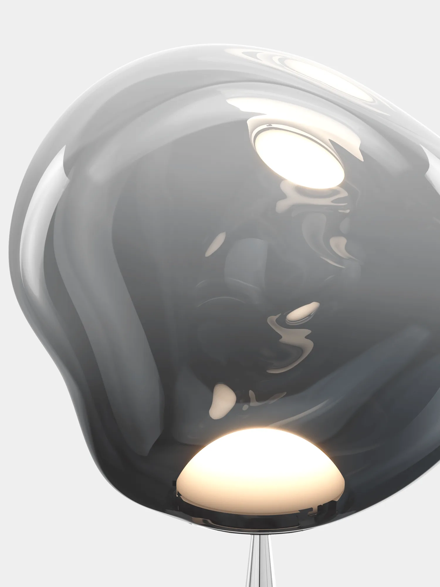 Melt Cone dikke vloerlamp LED 174,5 cm, Nikkel-zilverkleurig Tom Dixon