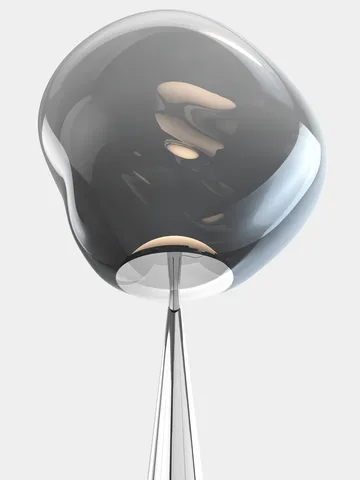Melt Cone dikke vloerlamp LED 174,5 cm - Nikkel-zilverkleurig - Tom Dixon