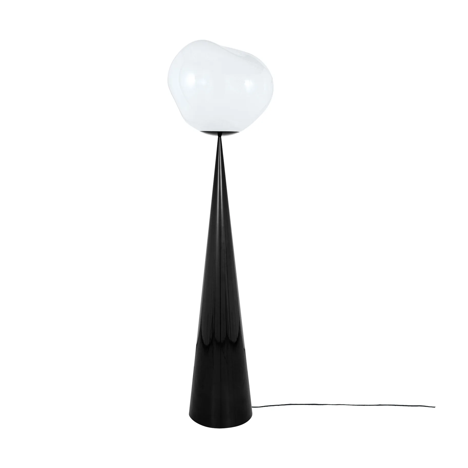 Melt Cone dikke vloerlamp LED 174,5 cm, Opal-black Tom Dixon