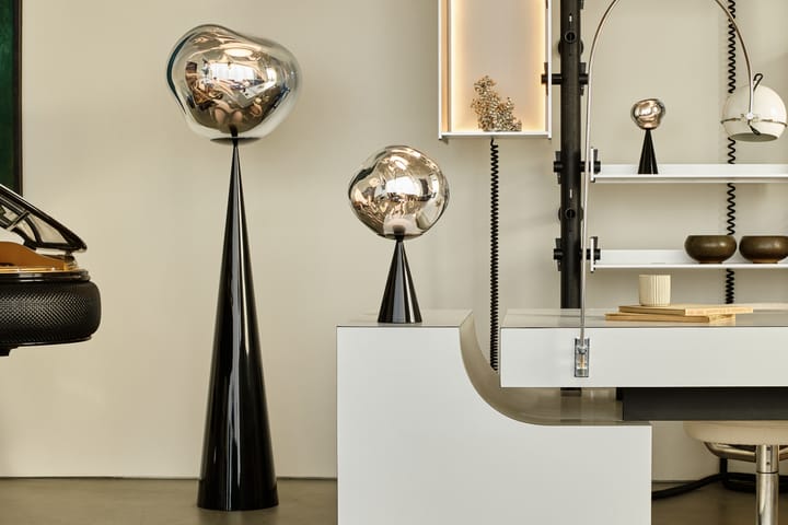 Melt Cone dikke vloerlamp LED 174,5 cm, Zilverkleurig Tom Dixon