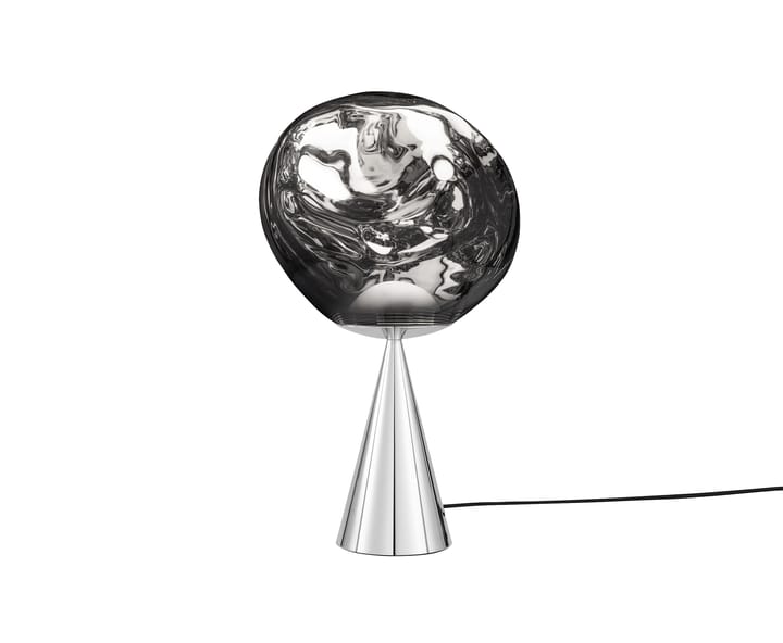 Melt Cone fat tafellamp LED 46,5 cm, Silver-silver Tom Dixon
