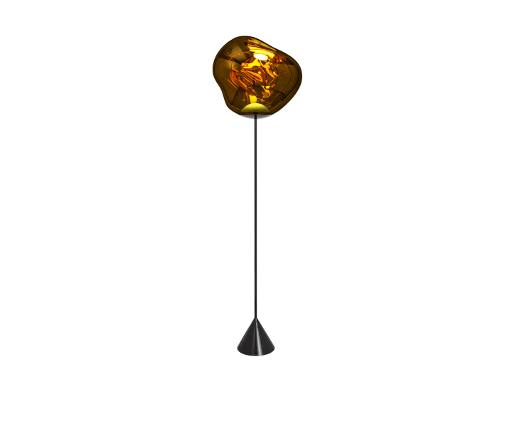 Melt Cone slim vloerlamp LED 180 cm, Goud Tom Dixon