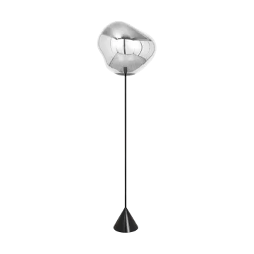 Melt Cone slim vloerlamp LED 180 cm - Zilverkleurig - Tom Dixon