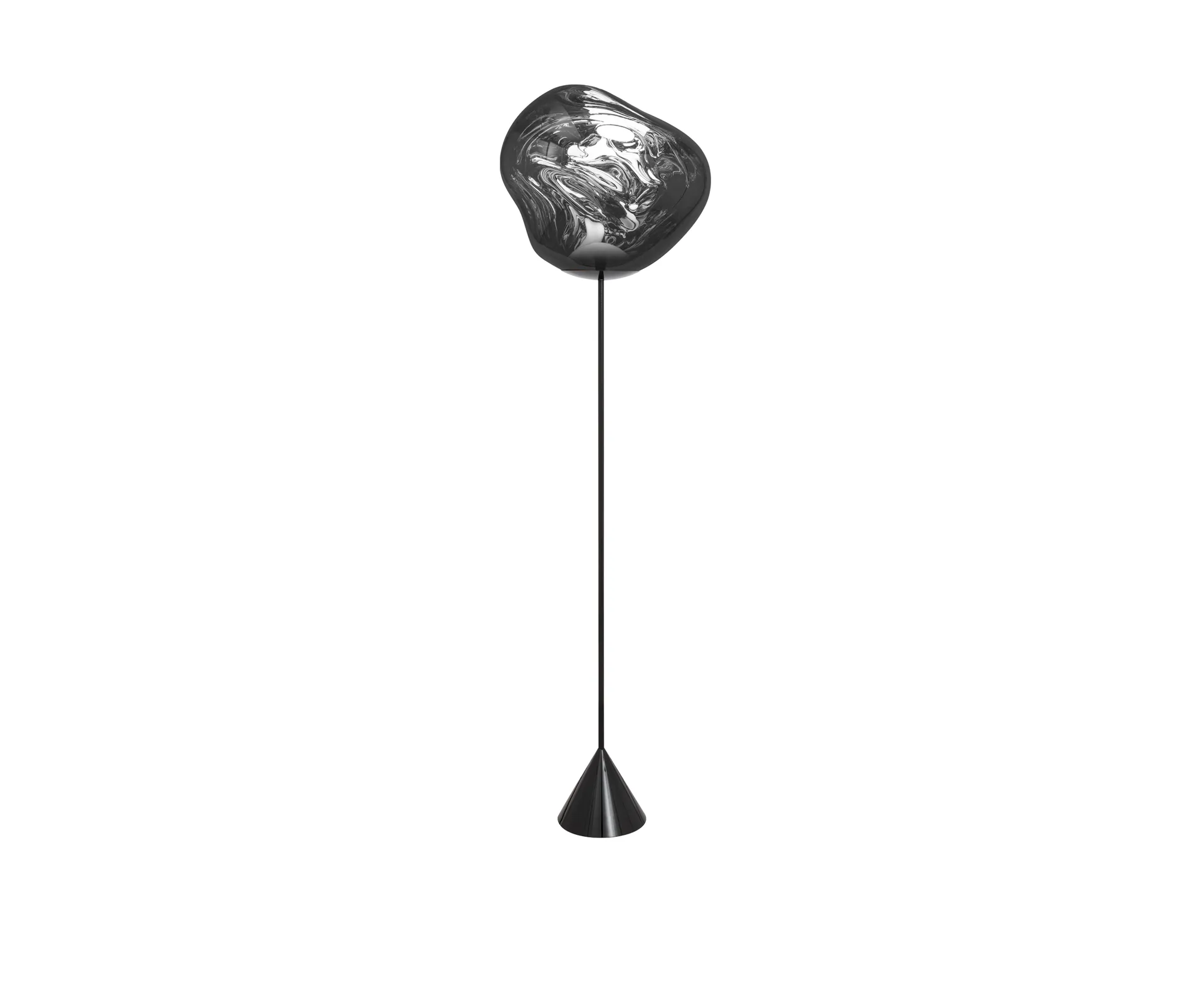 Melt Cone slim vloerlamp LED 180 cm, Zilverkleurig Tom Dixon