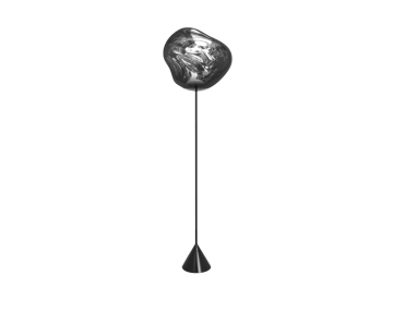 Melt Cone slim vloerlamp LED 180 cm - Zilverkleurig - Tom Dixon