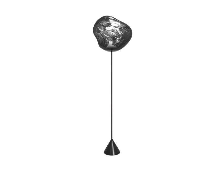 Melt Cone slim vloerlamp LED 180 cm, Zilverkleurig Tom Dixon