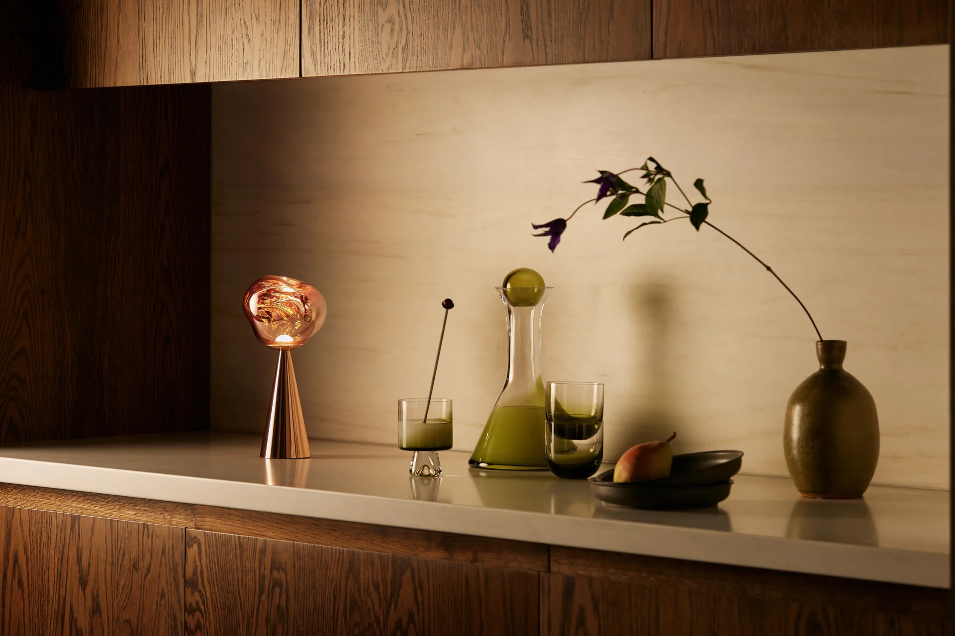 Melt Draagbare tafellamp, Copper Tom Dixon