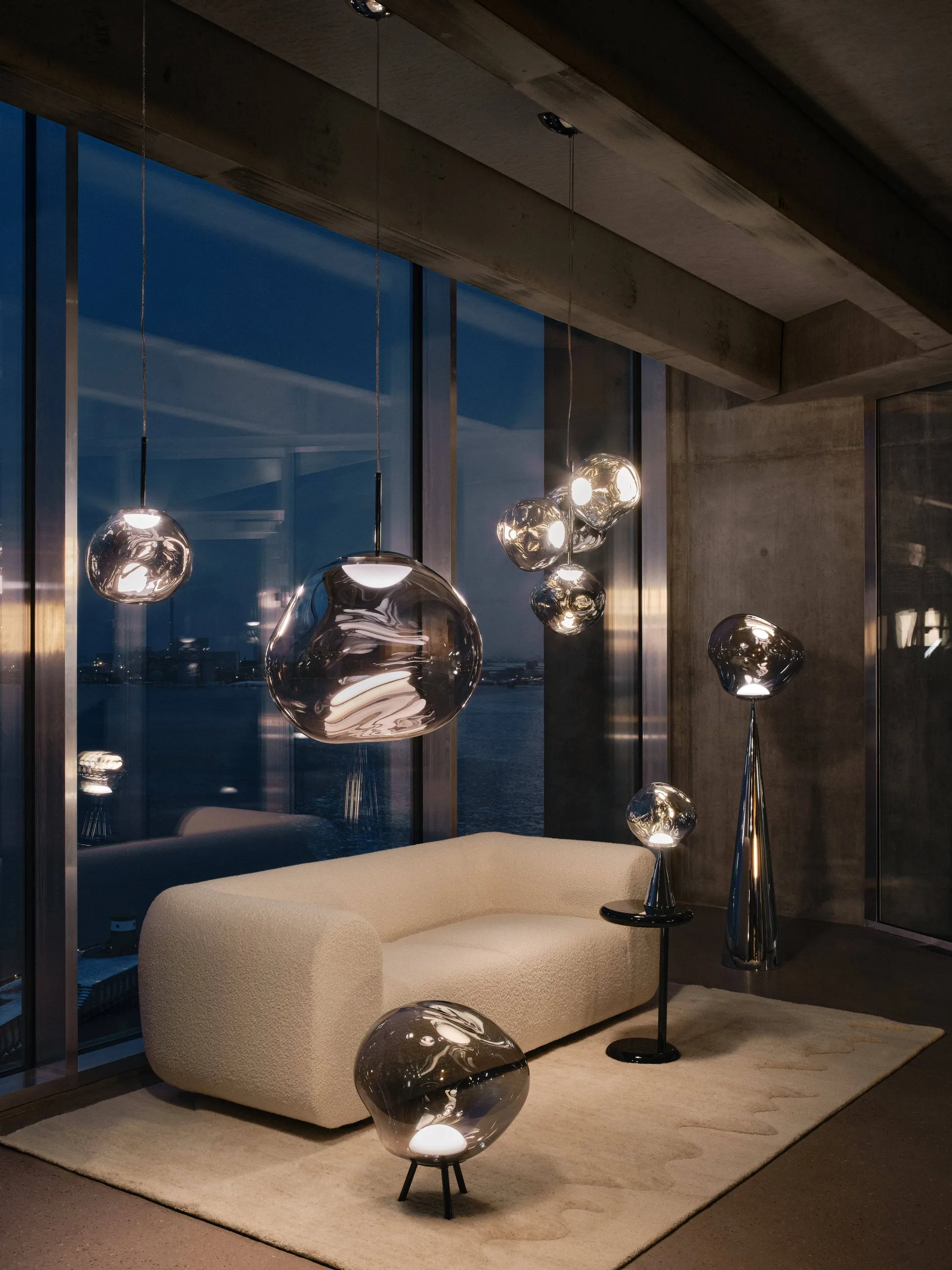 Melt hanglamp LED, Nickel Tom Dixon