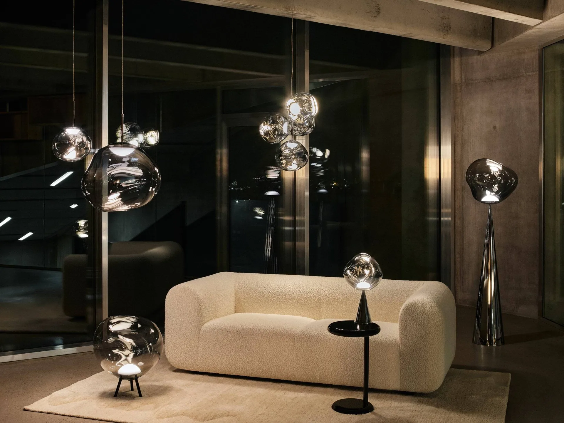 Melt hanglamp mini LED, Nickel Tom Dixon