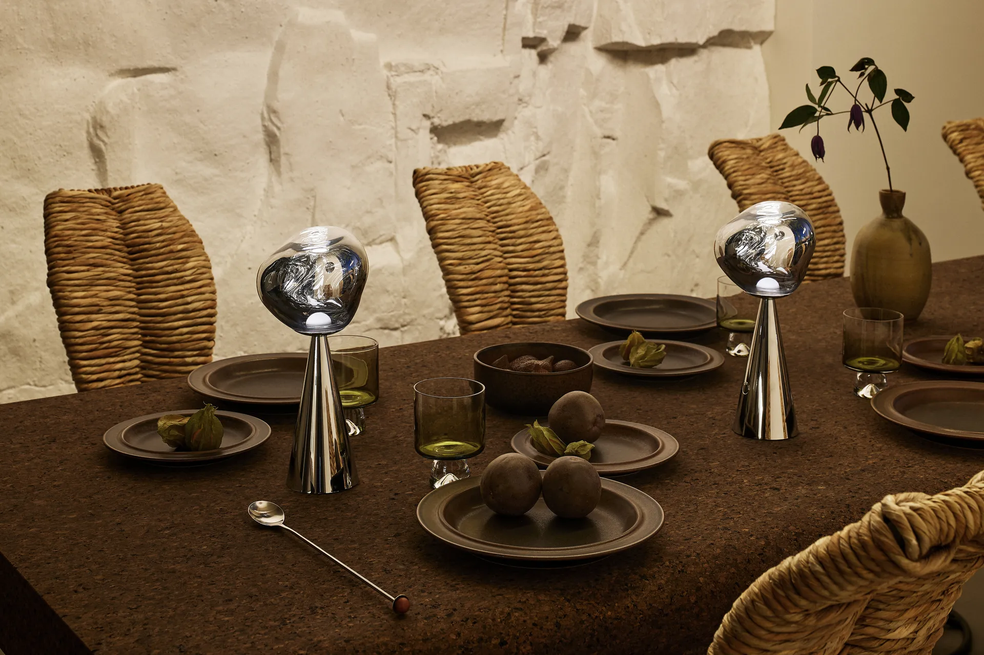 Melt Portable LED tafellamp 28,5 cm, Zilver Tom Dixon