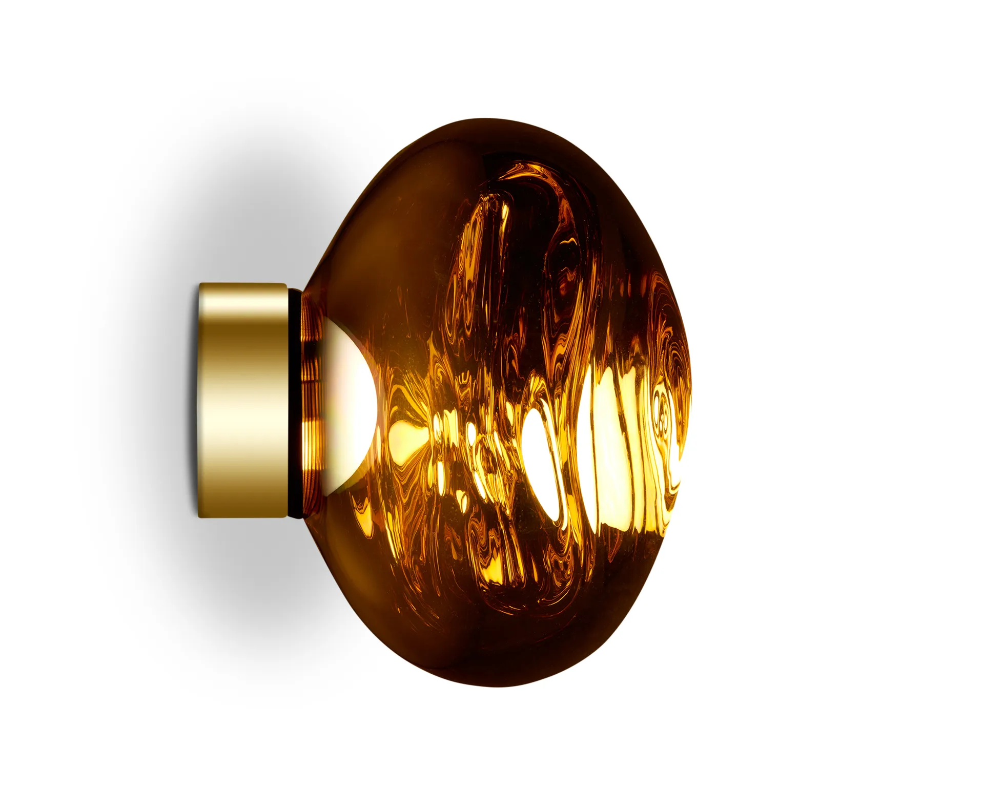 Melt Surface mini wandlamp LED 30 cm, Goud Tom Dixon