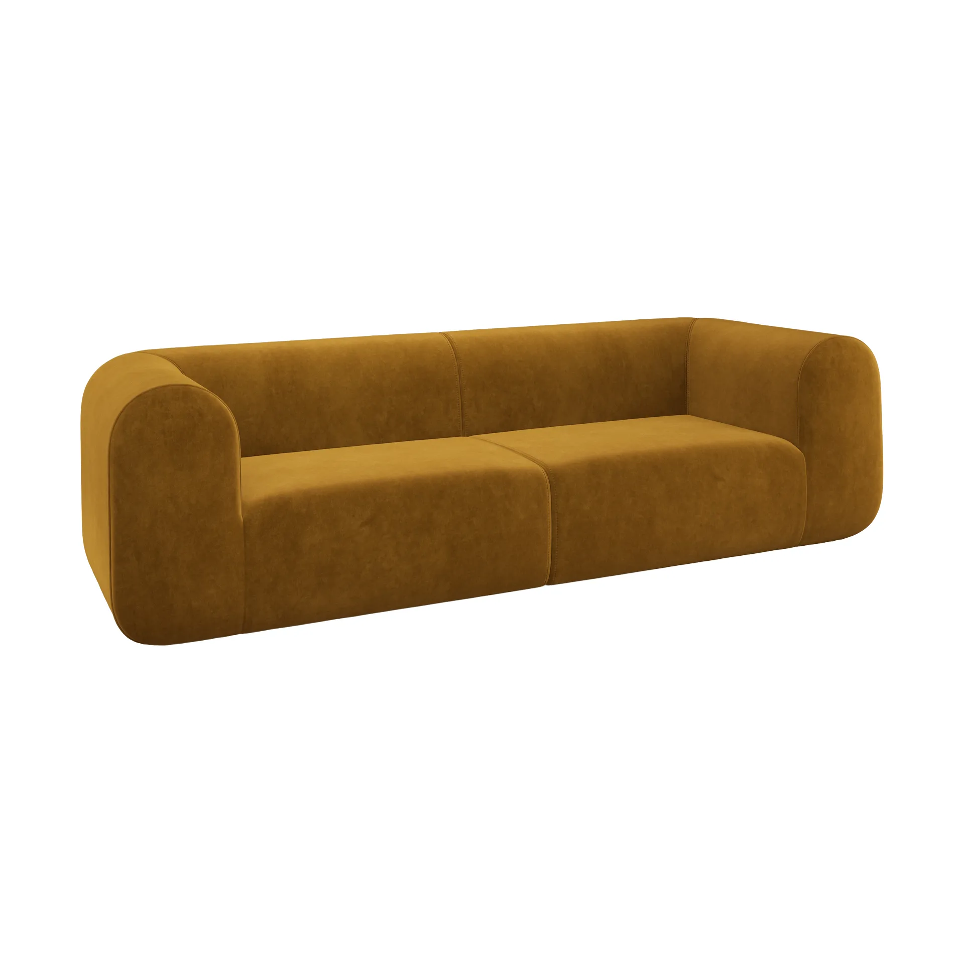 Plump modulaire bank, Gold royal velvet, 3-zits Tom Dixon