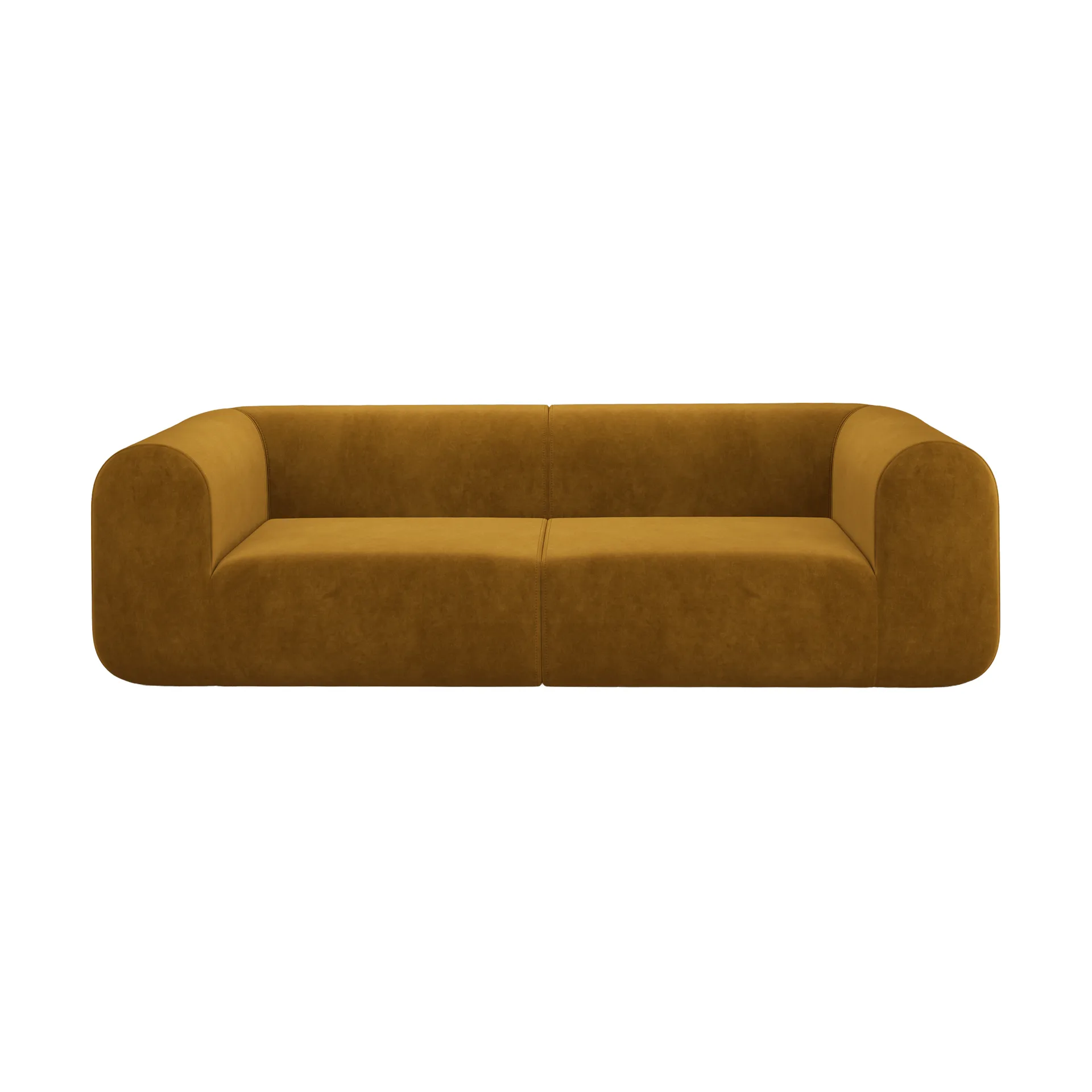 Plump modulaire bank, Gold royal velvet, 3-zits Tom Dixon