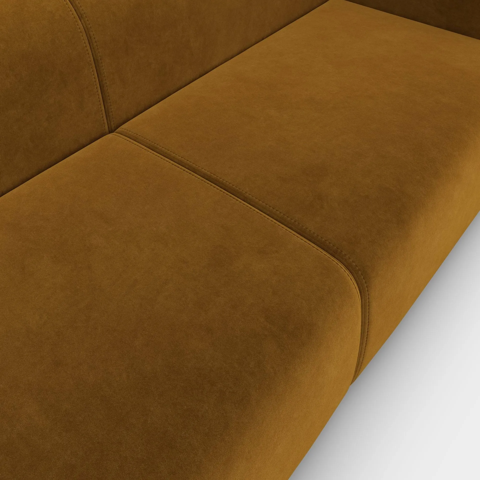 Plump modulaire bank, Gold royal velvet, 3-zits Tom Dixon