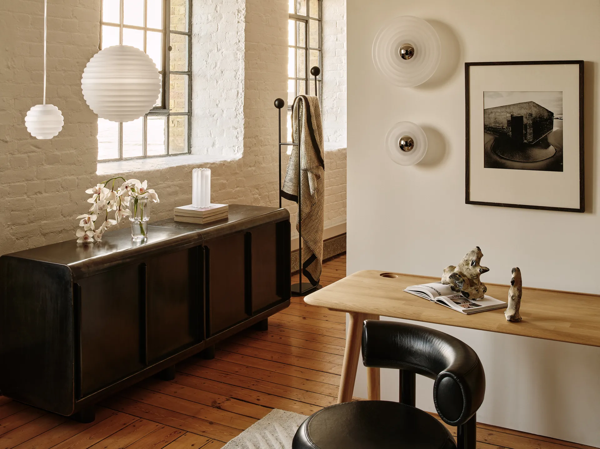 Press Sphere hanglamp LED Ø30 cm, Frosted Tom Dixon