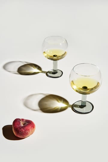 Puck Balloon glas op voet 45 cl 2-pack - Clear-smoke - Tom Dixon