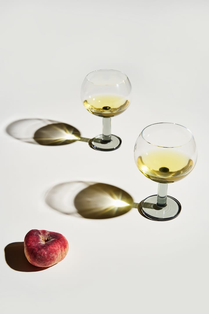 Puck Balloon glas op voet 45 cl 2-pack, Clear-smoke Tom Dixon
