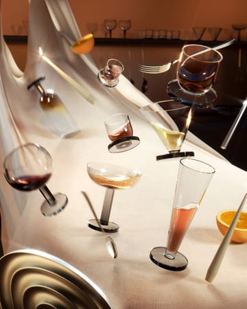 Puck Balloon glas op voet 45 cl 2-pack - Clear-smoke - Tom Dixon
