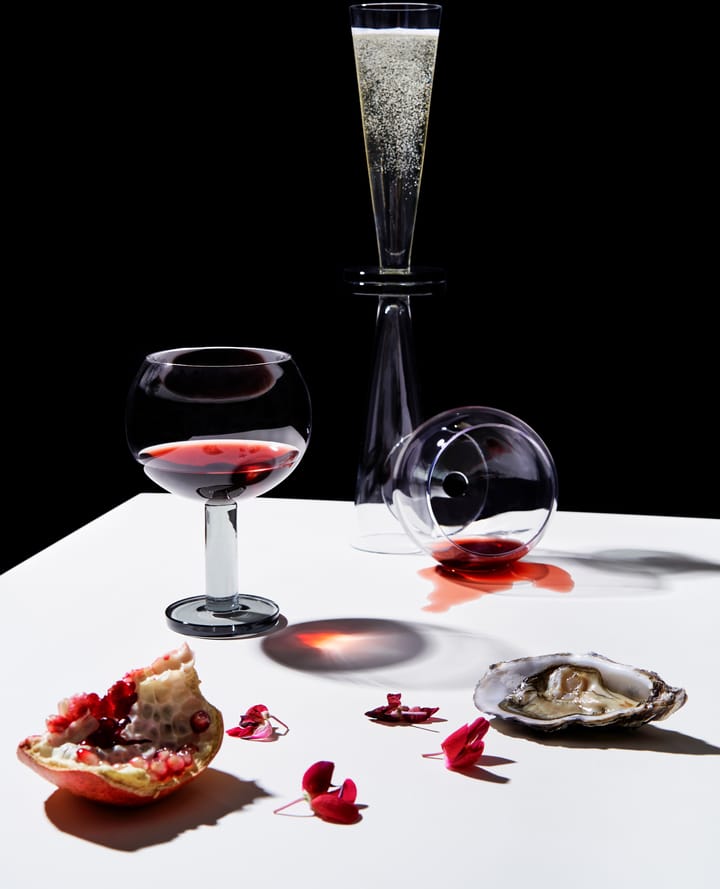Puck Balloon glas op voet 45 cl 2-pack, Clear-smoke Tom Dixon