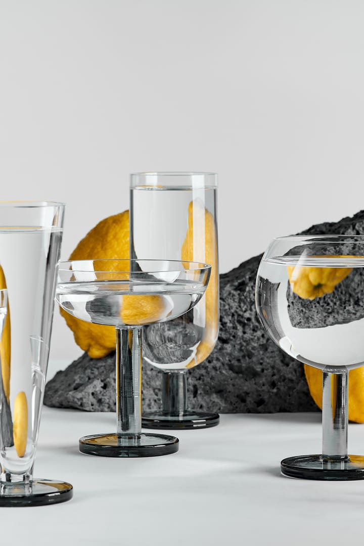 Puck Balloon glas op voet 45 cl 2-pack, Clear-smoke Tom Dixon